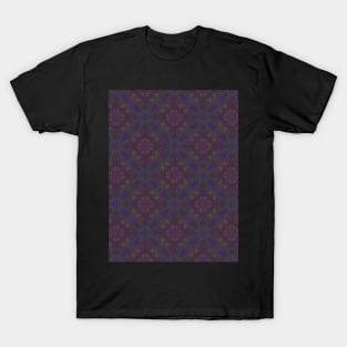 Dark Purple and Dark Green Circular Pattern - WelshDesignsTP003 T-Shirt